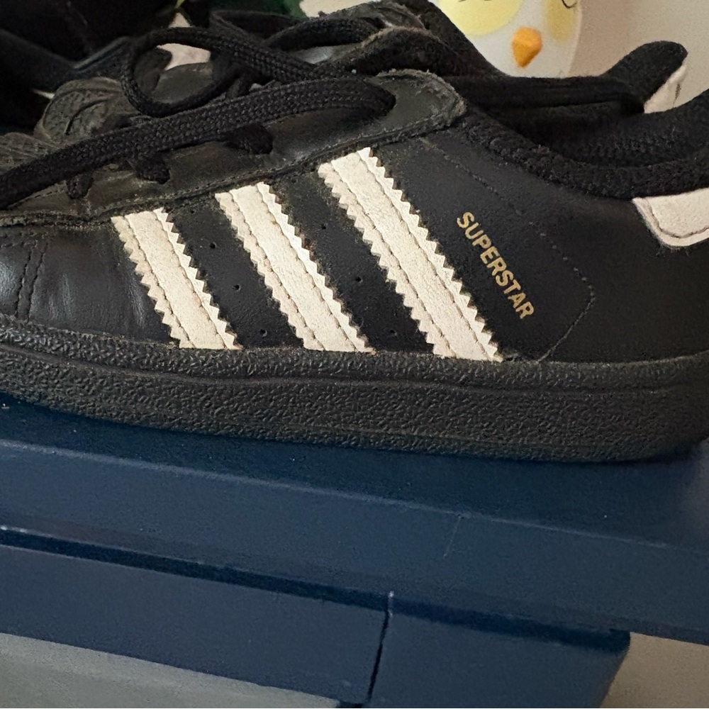 Adidas Kids Superstar Black White Sneakers